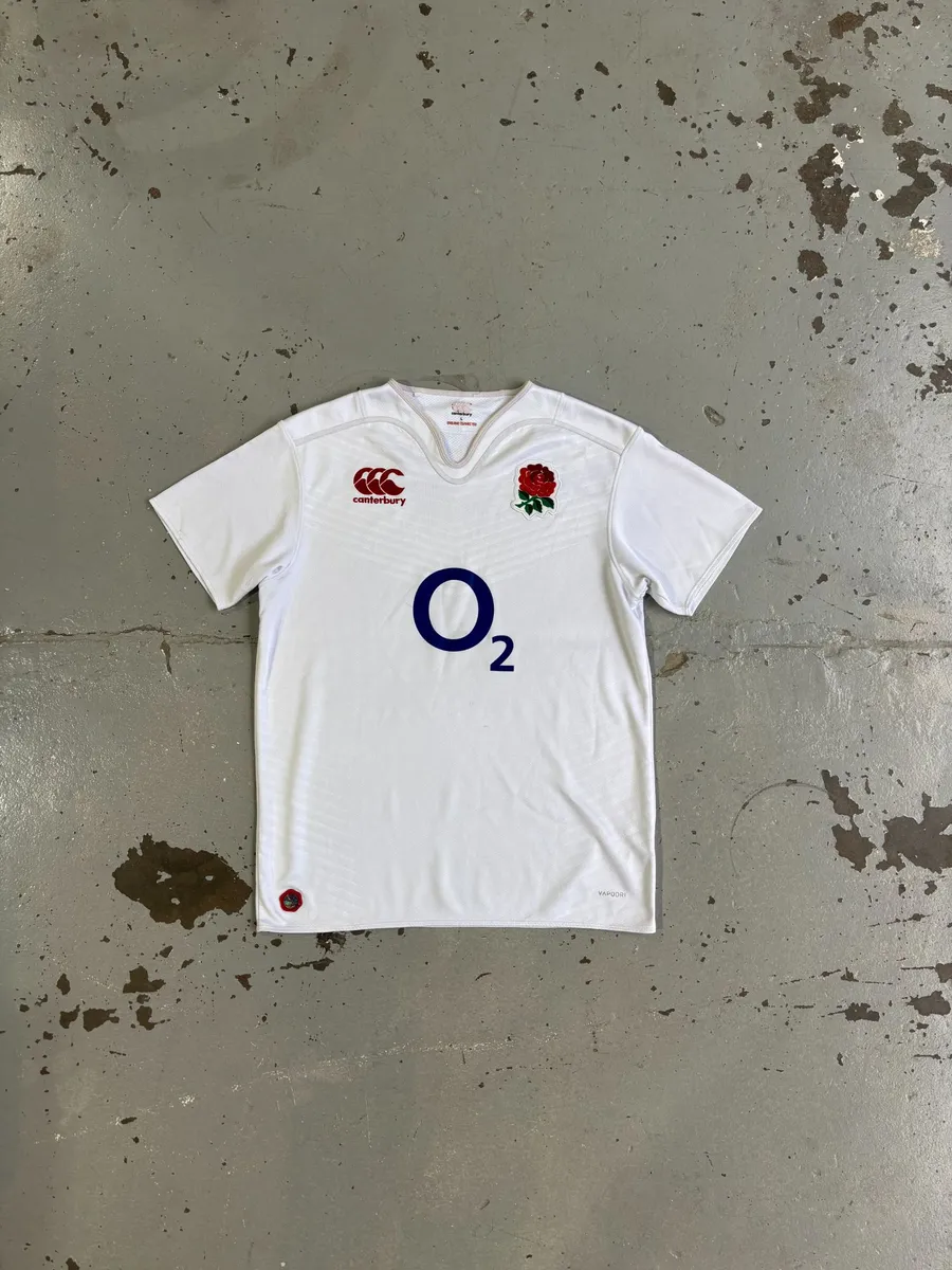 White Canterbury 15/16 England Home Jersey - Large