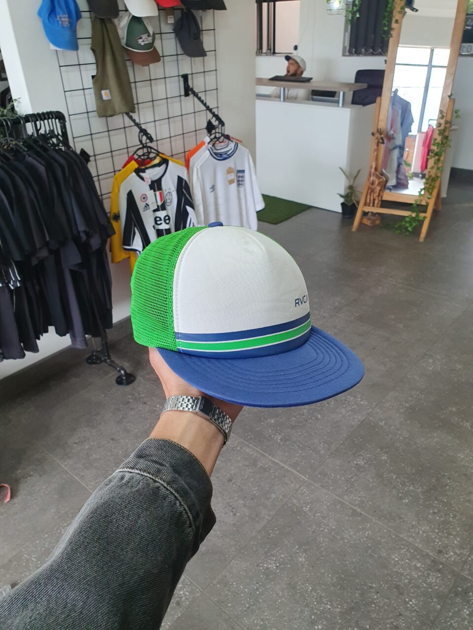 Vintage Green White & Navy RVCA Cap - One Size Fits All