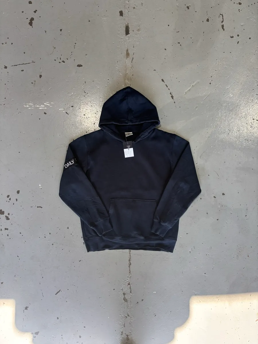 Navy Blue Daily Paper Cotton Hoodie - Large
