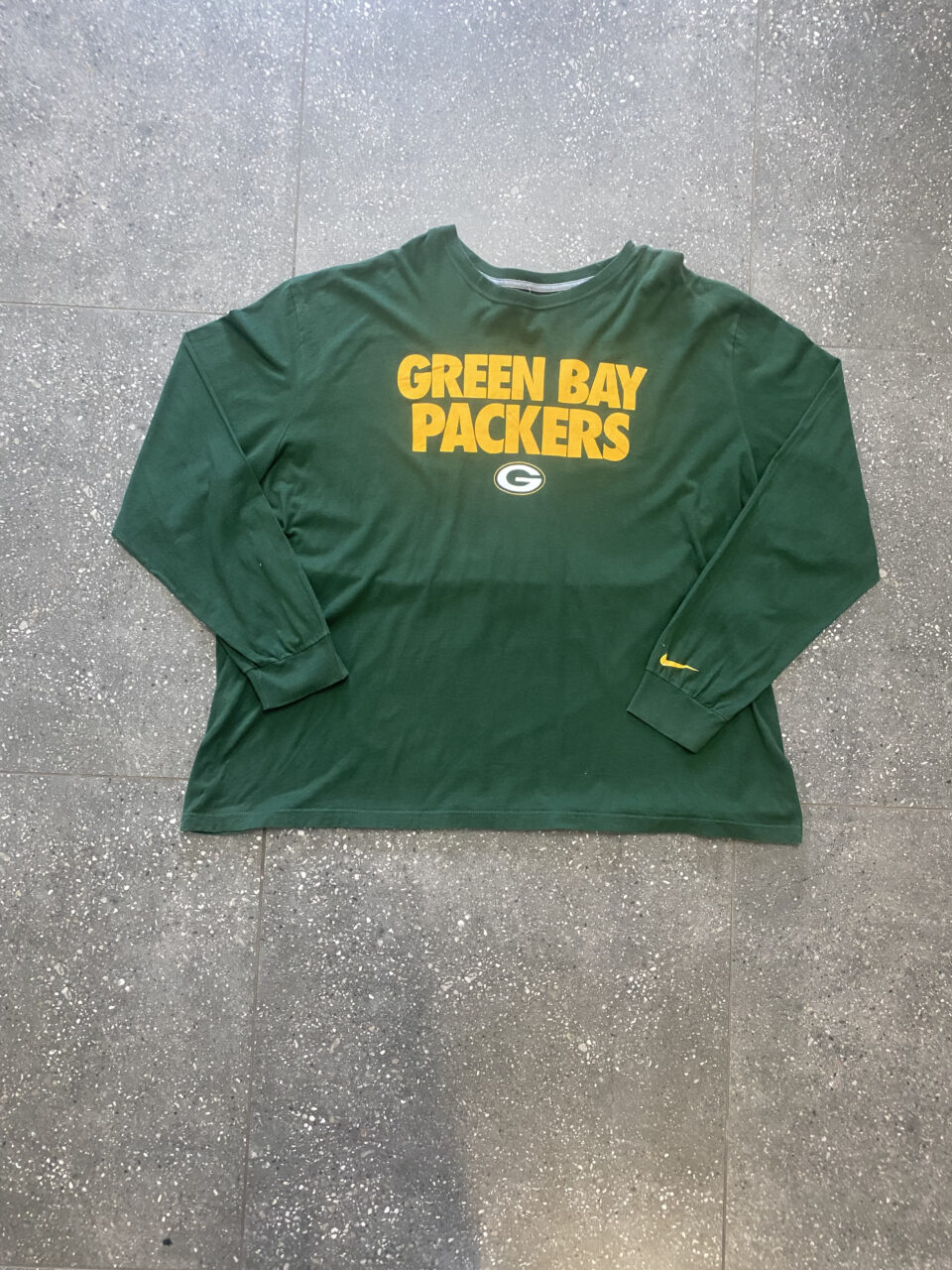 Nike Green NFL Bay Packers Long Sleeve Tshirt - XXXXL