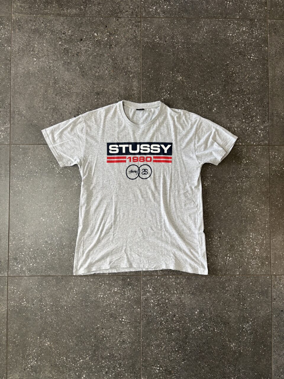 Grey Stussy Entanglement 1980 Shirt - Extra Large