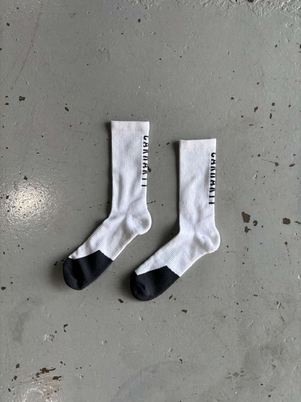 White Carhartt Force Midweight Logo Crew Socks - OSFA