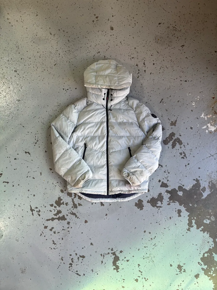 Light Grey Napapijri Puffer Jacket - Medium