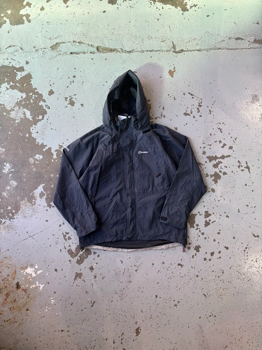 Dark Blue Berghaus Hooded Waterproof Jacket - Large