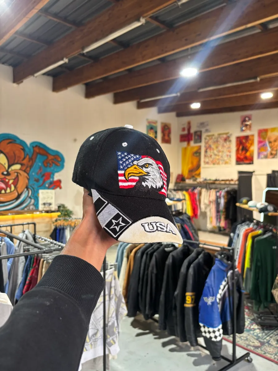 Black Patriotic USA Baseball Cap - OSFA