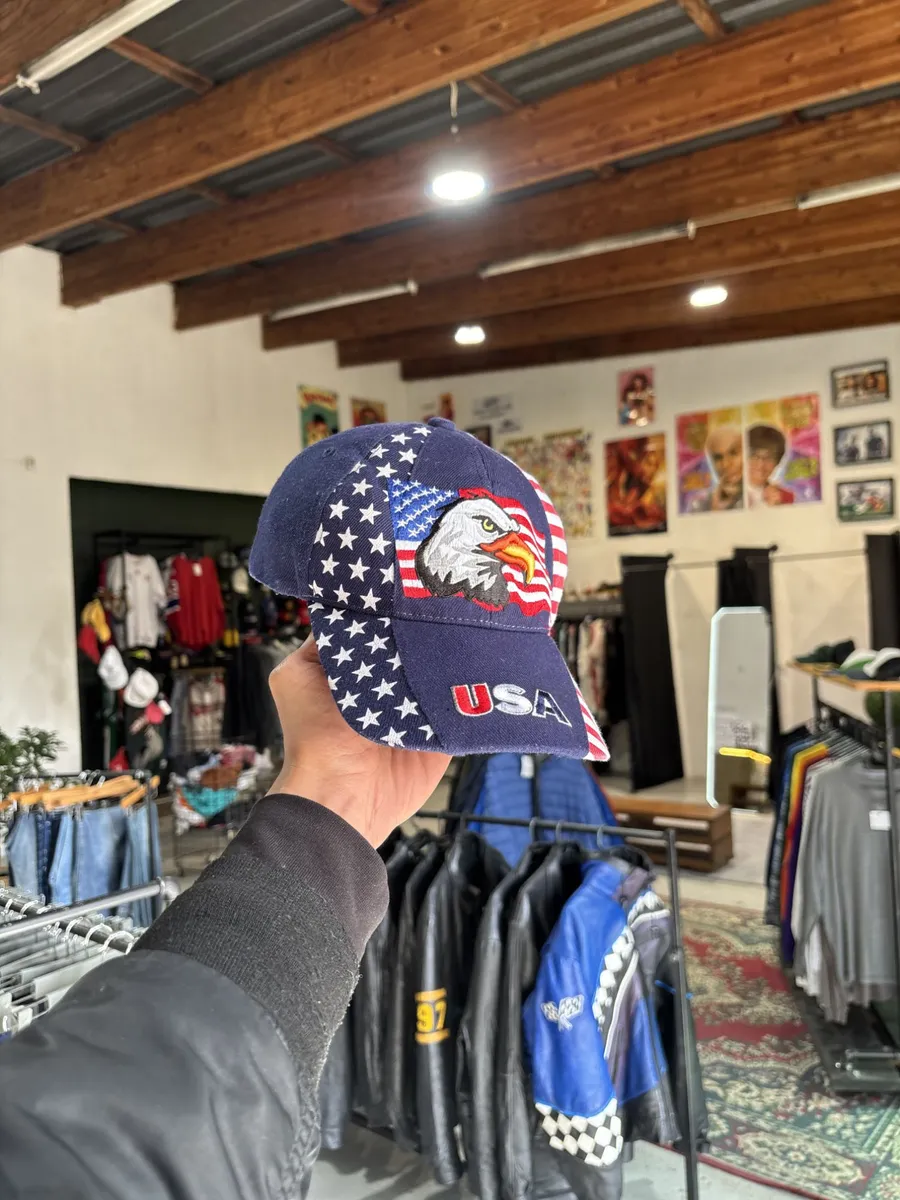 Patriotic Eagle Head USA Flag Cap - OSFA