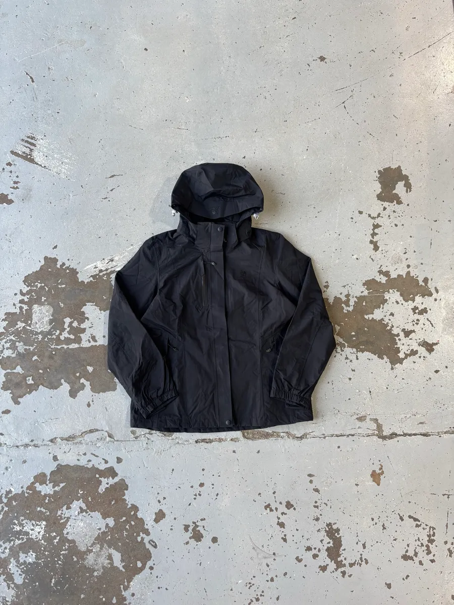 Black Camel Crown Waterproof Outdoor Hooded Shell Jacket - Extra Large