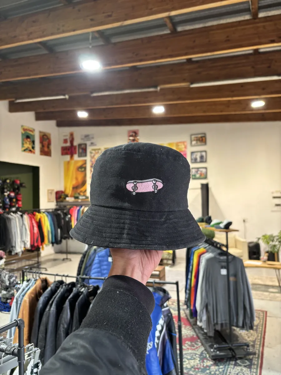 Black Skateboard Bucket Hat - OSFA