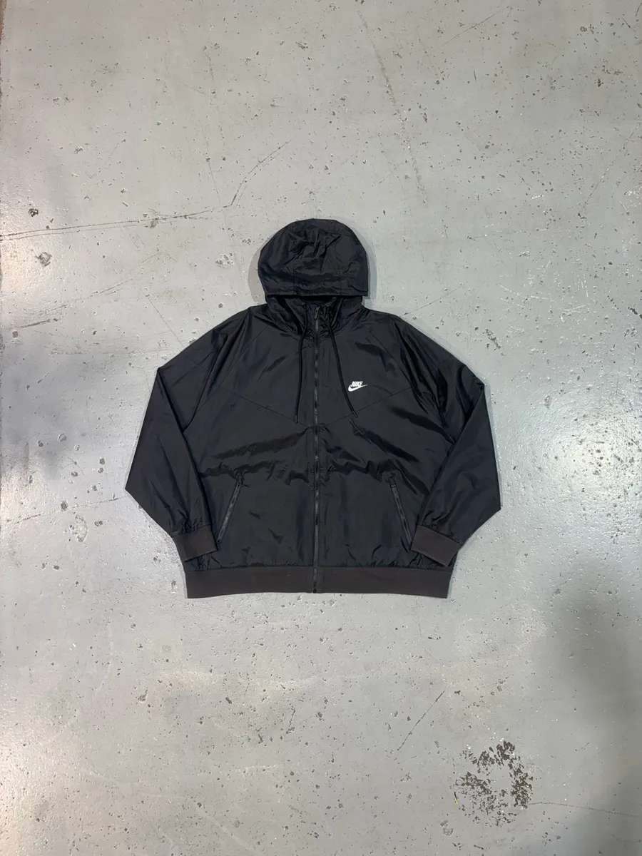 Black Nike Windrunner Hooded Jacket - Extra Extra Large