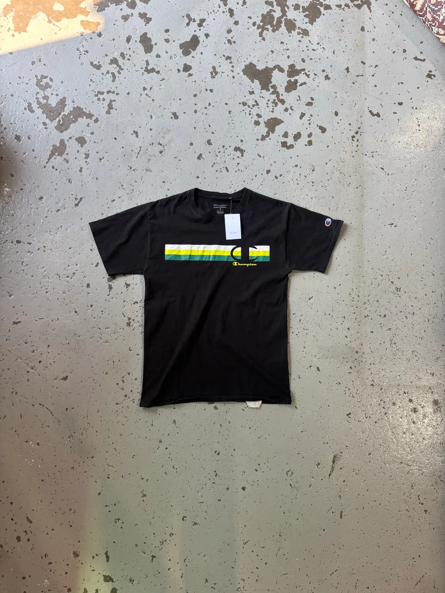 Black Champion Graphic T-Shirt - Medium