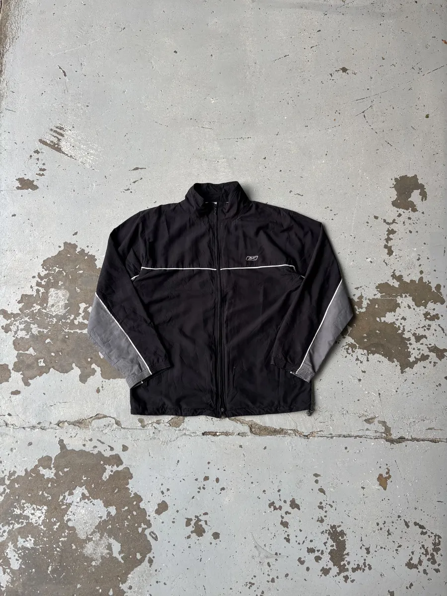 Vintage Black & Grey Reebok Jacket - Extra Large