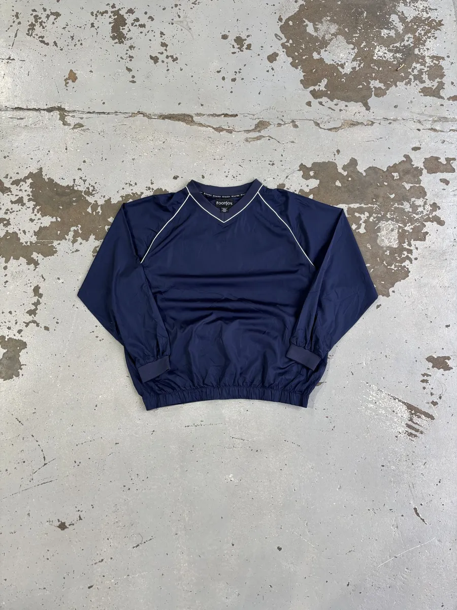Vintage Navy Foot Joy Pullover Windbreaker - Extra Large