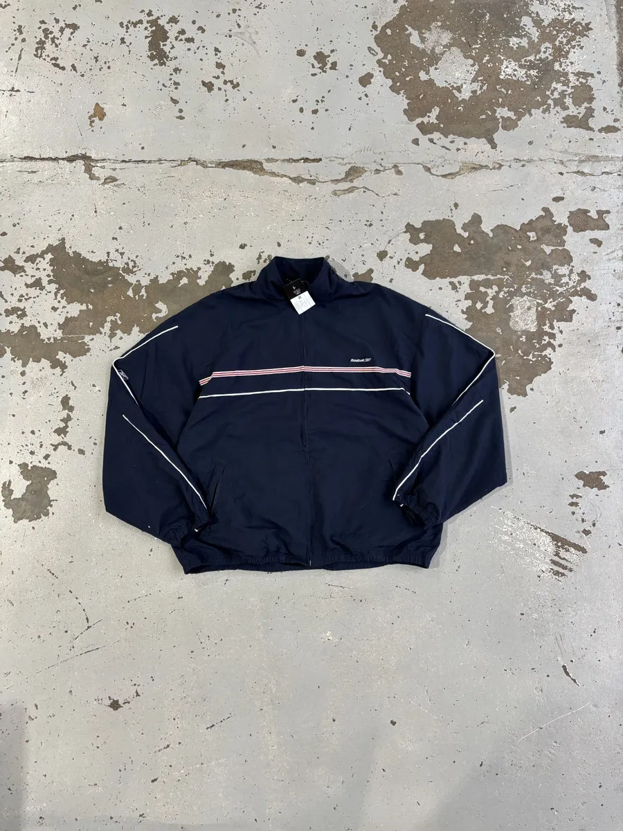 Vintage Navy & Red Reebok Track Jacket - Extra Extra Extra Large