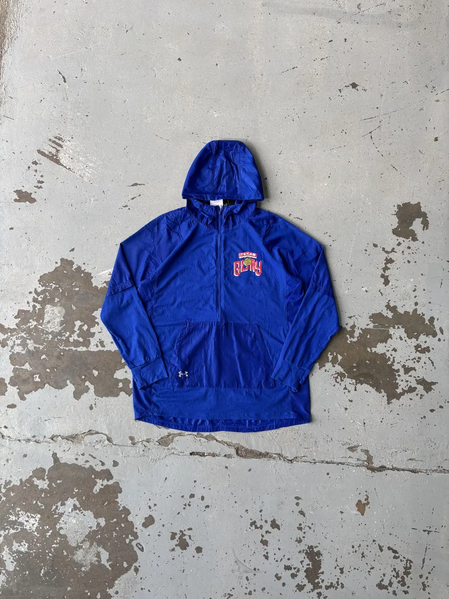 Royal Blue Under Armour "Texas Glory" 1/4 Zip Up Windbreaker - Large