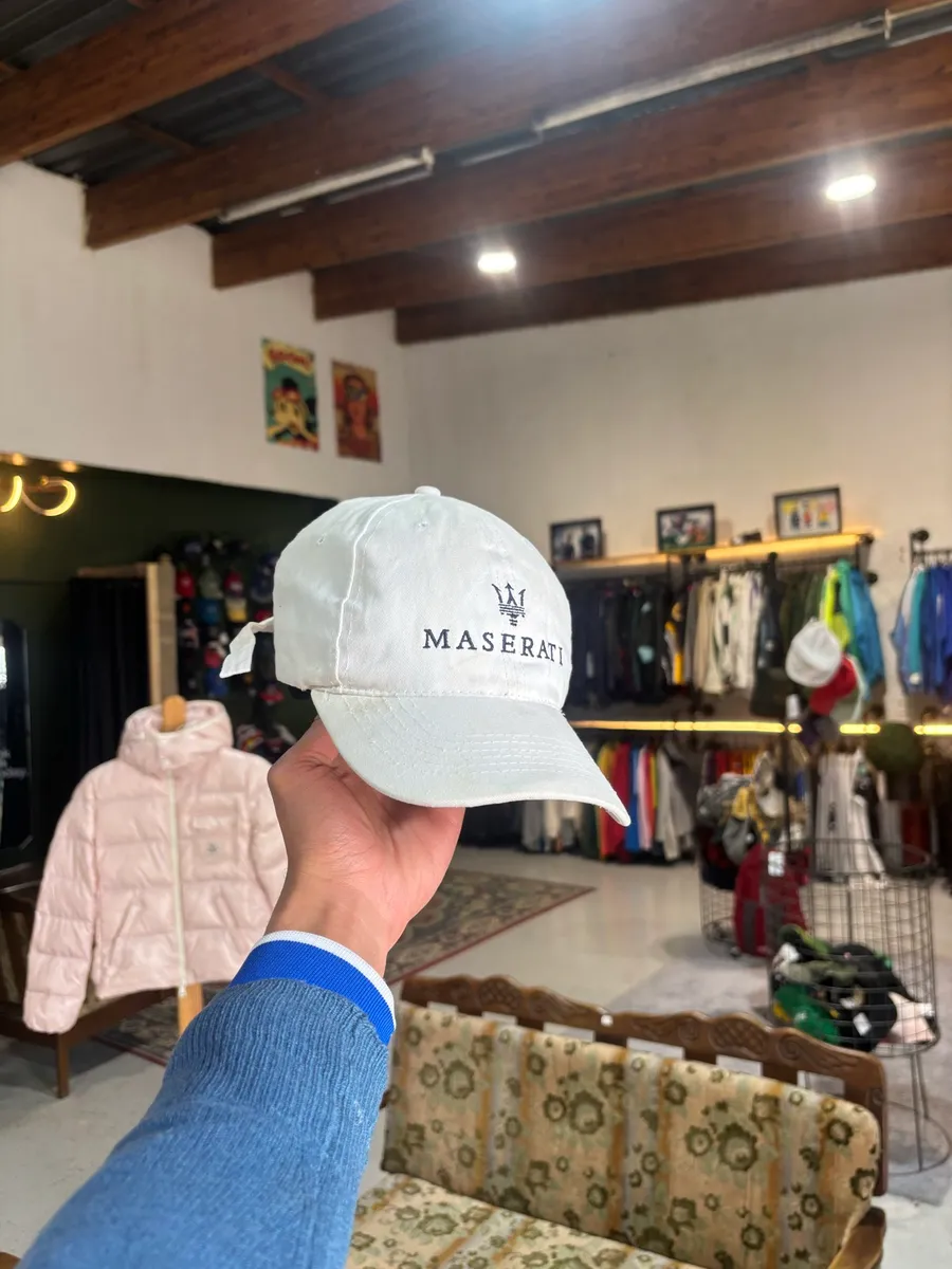 White Cotton Maserati Baseball Cap - OSFA