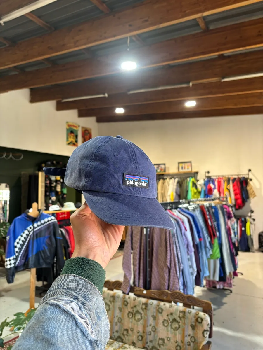 Navy Blue Patagonia P-6 Label Trad Cap - OSFA