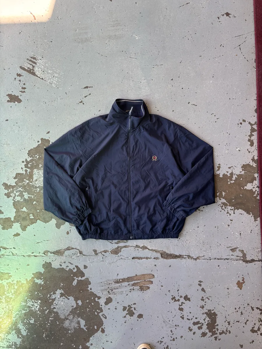 Vintage 90s Tommy Hilfiger Golf Nylon Harrington Jacket - Large