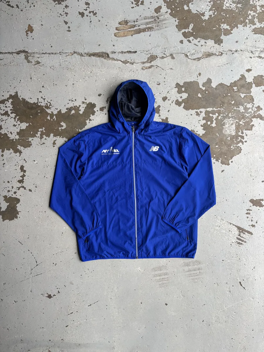 Blue New Balance New York Road Runners Windbreaker - Extra Large