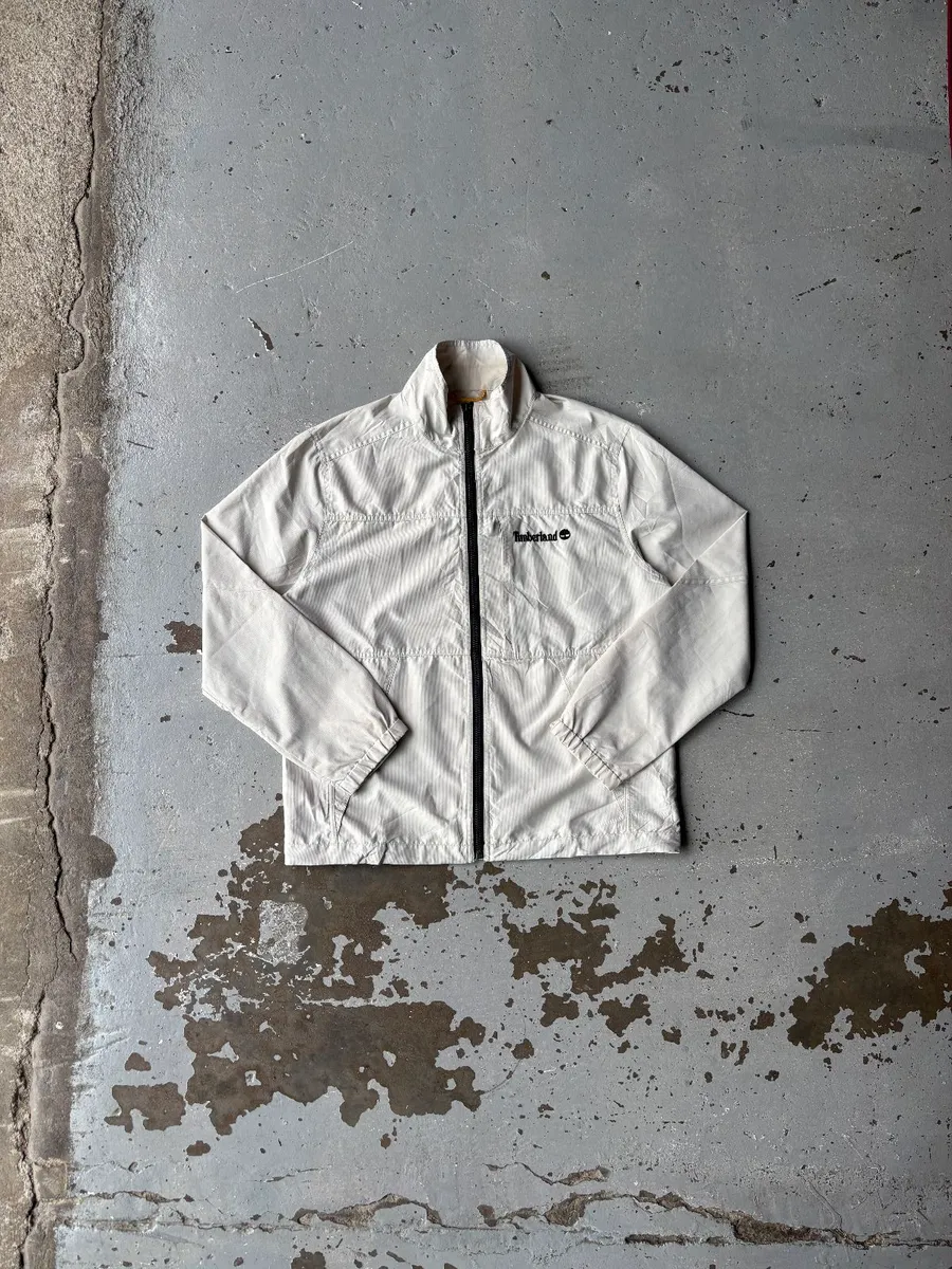 Light-Colored Full-Zip Timberland Windproof Jacket - Medium