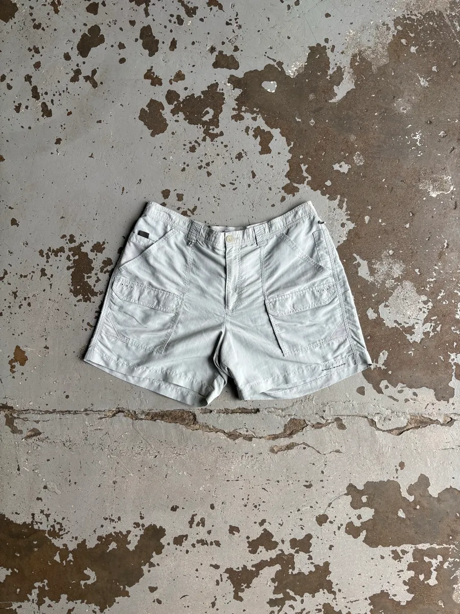 Light Grey Columbia PFG Cargo Shorts - Extra Large (38)