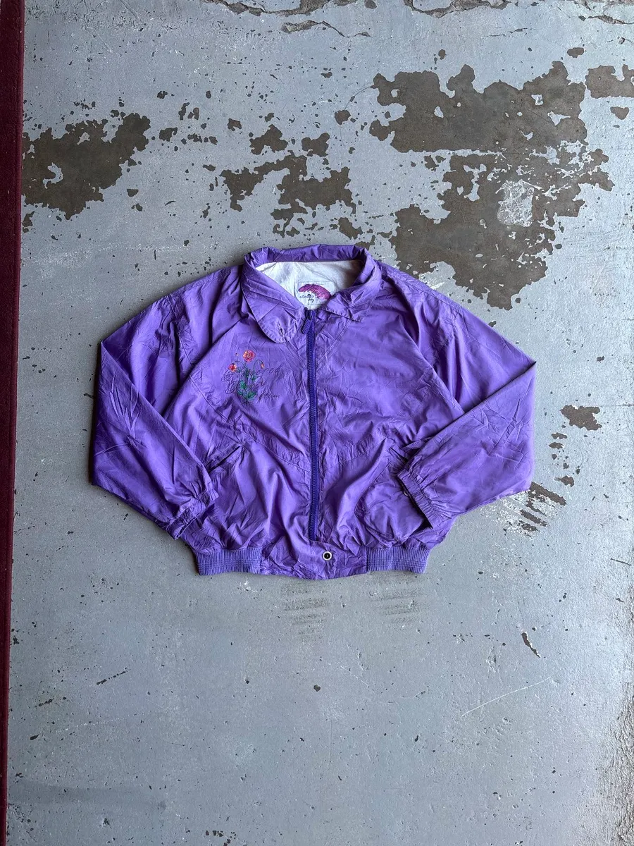Vintage Purple Ellesse Zip-Up Windbreaker Jacket - Medium