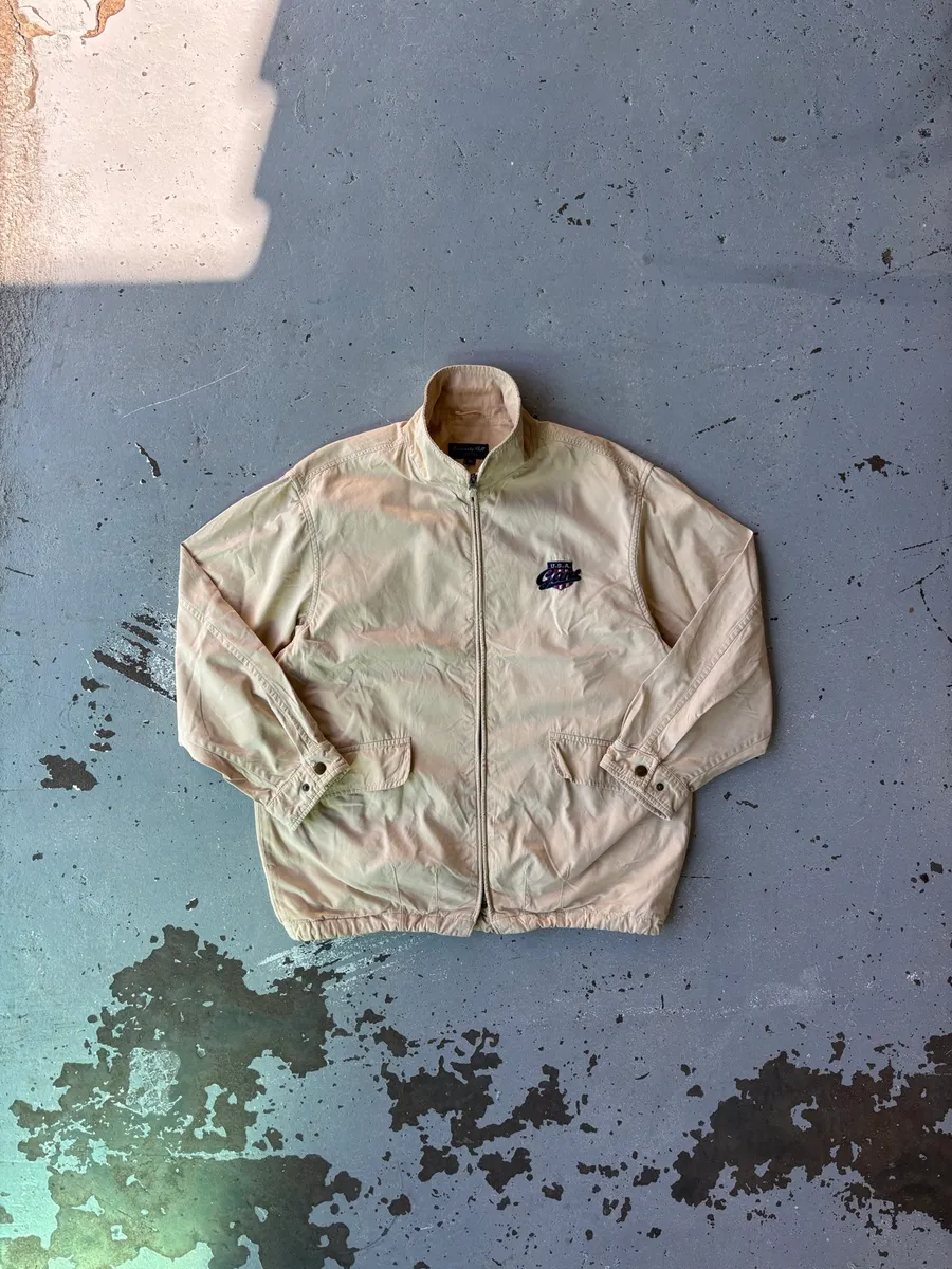 Pastel Yellow Gant "University Shell" Casual Jacket - Medium