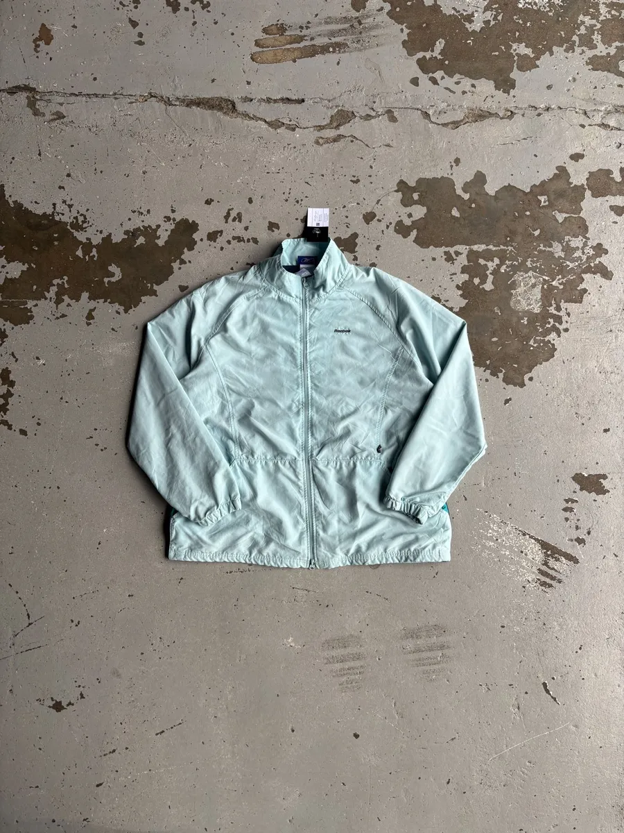 Vintage Light Blue Reebok Windbeaker - Extra Large