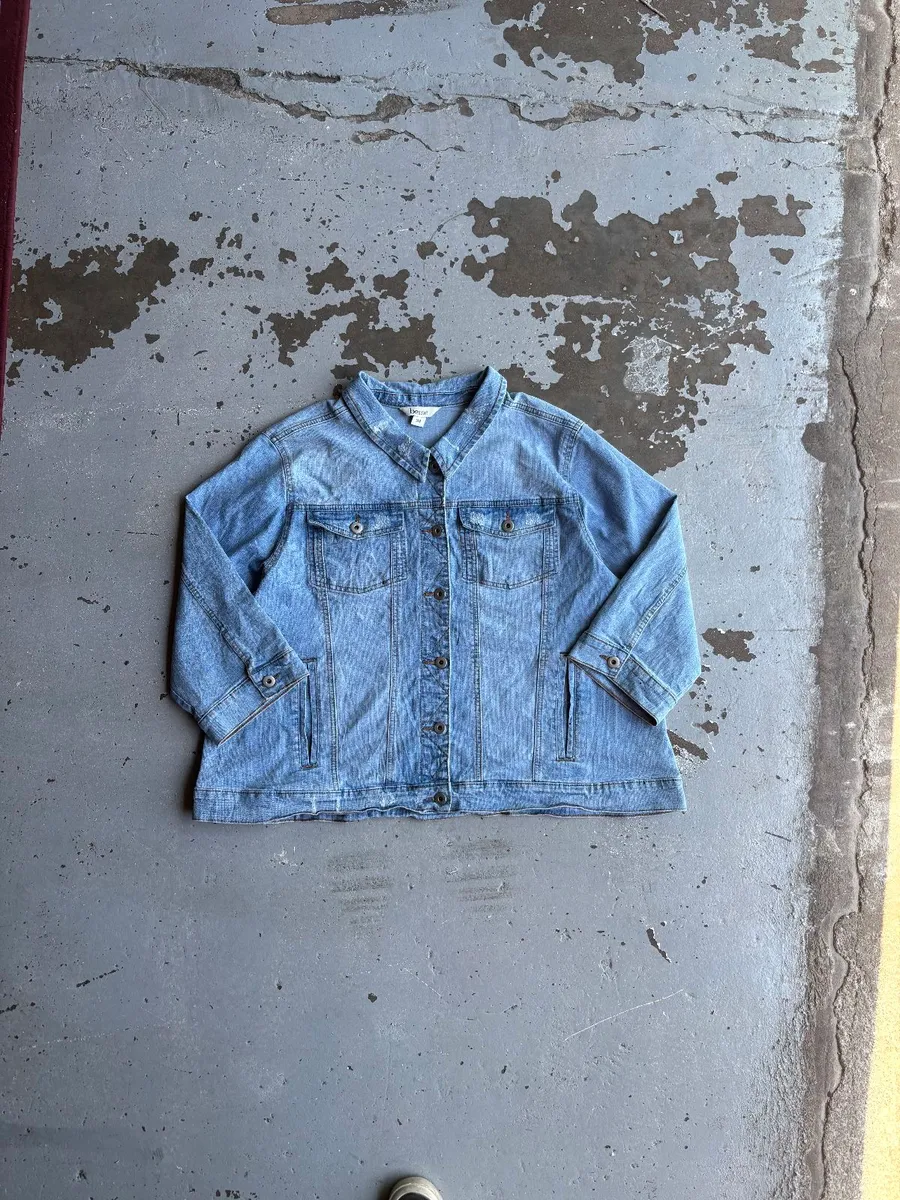 Light-Blue Beme Plus-Size Denim Jacket - Women's 24