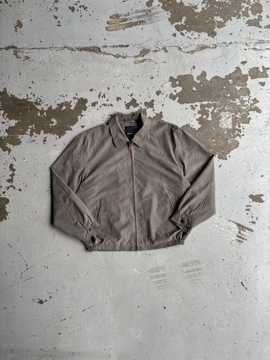Vintage Brown Suede London Fog Harrington - Large
