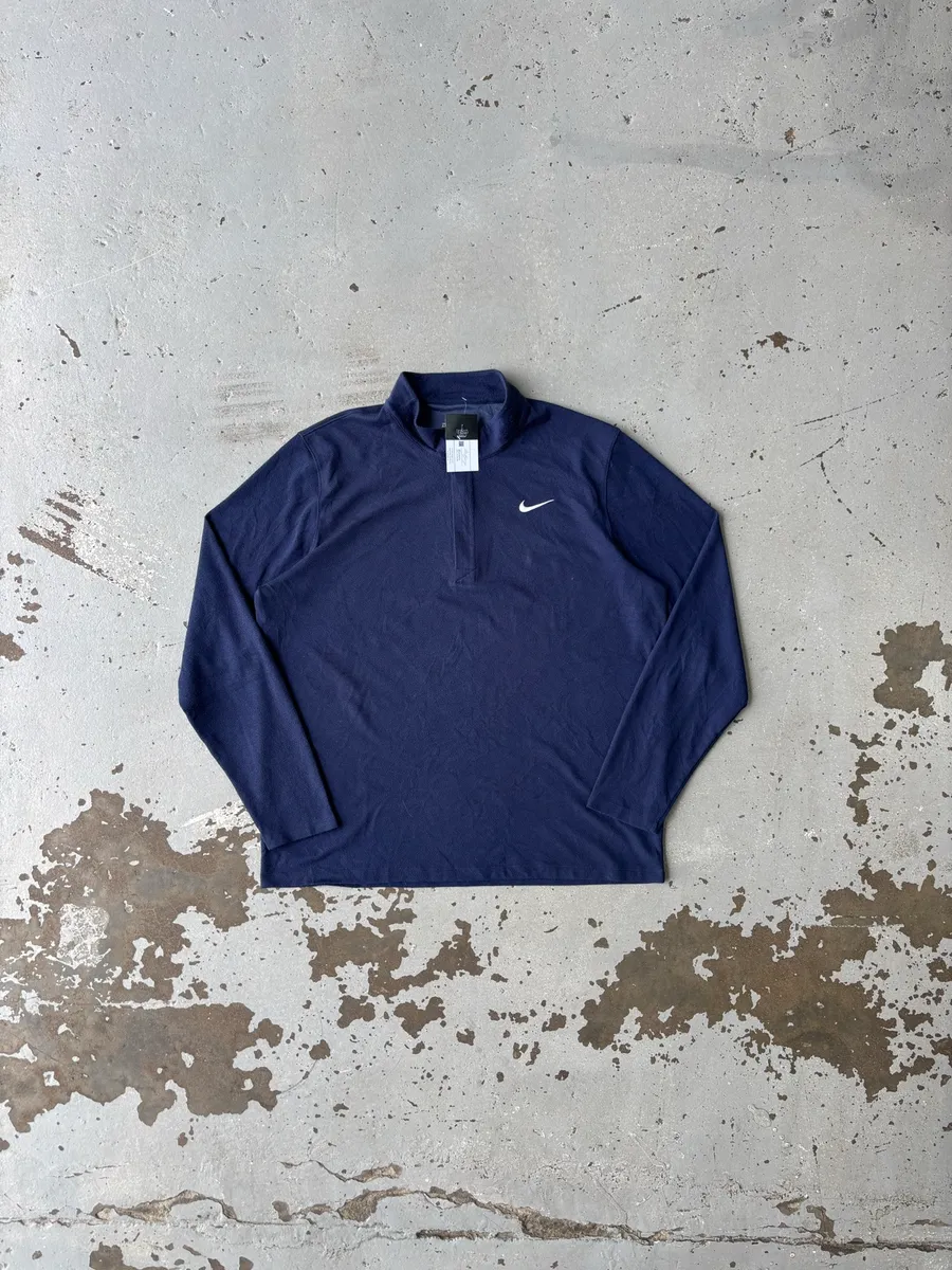 Dark Navy Blue Nike Half-Zip Top - Extra Large